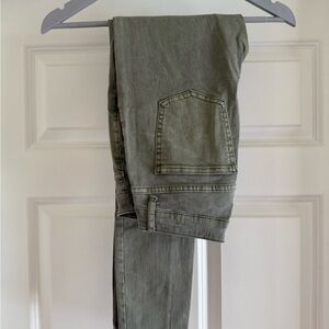 Olive Green Denim Pants